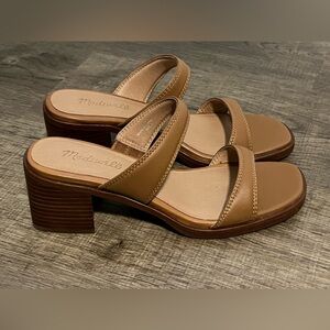 NIB Madewell leather double strap sandals